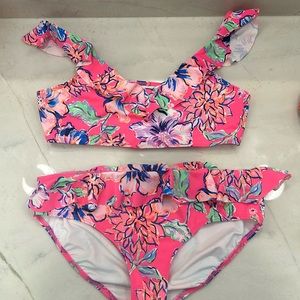 lily pulitzer girls bikini worn once great condition size 12